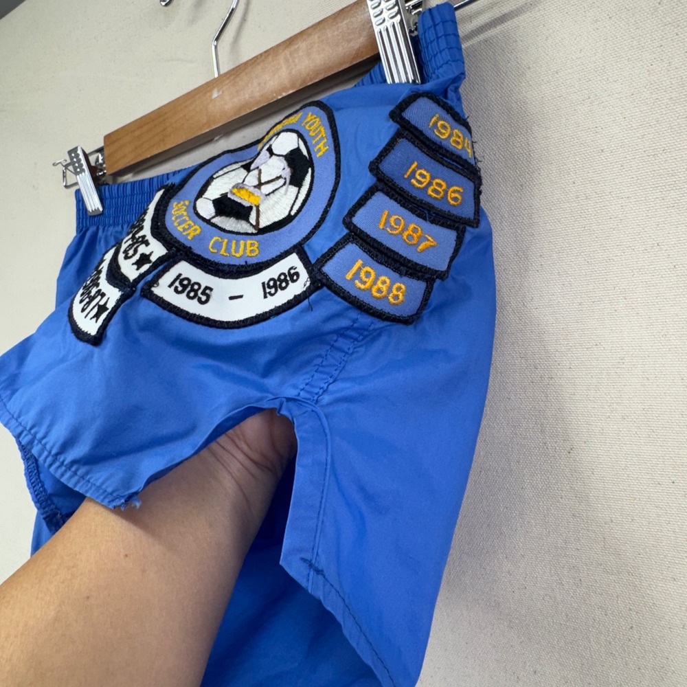 Soffe Vintage Soccer Shorts Womens XS Blue Eureka Soccer Club 1980s Retro Sporty - Picture 5 of 8